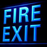 120072B Luminescent Safe Certified Fire Exit Emergency Exhibit LED Light Sign 100001B