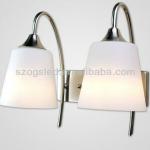 Elegant new design glass and steel wall lamps OGS-6132