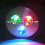 RGB 3x1W high brightness led cabinet light,color led puck light FT-300-1W3-RGB