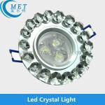 Transparent diamond decoration light led crystal ceiling lighting MET-SJD05-3W