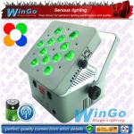 WG-G3038A 12*15w rgbaw 5in1 wireless DMX battery powered led up light/wash lighting for wedding&amp;fancy professional events WG-3038A