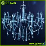 Home Bedroom Decorative Modern clear candle Crystal pendant Ceiling Light