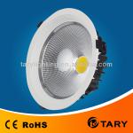 100lm/w high lumen dimmable led downlight white CE&amp;RoHS 5W~30W 3000 lumen led down light TARY-COB-Downlights