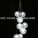 10L white led string lights with frosted glassball shades LV-080-W-G10