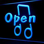 140021B Open Music Playing Intervention Verbal Equipment Bar Club LED Light Sign 100001B