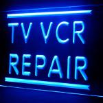 140027B Tv Vcr Repair Television Interactive Affordable Reorder LED Light Sign 100001B