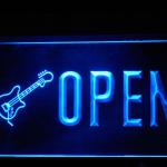 140083B Open Guitar Music Equipment Shop Sale Classical Guitar LED Light Sign 100001B