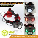 1W + 4pcs Colorful LED Headlamp With battery Capacity Indicator And Warnining Function Headlamp(MF3237)