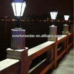 2.4w beautiful design high brightness outdoor overture JY-0012A-D-19W alnumium solar pillar light, with pir, CE, IP44 JY-0012A-D-19W