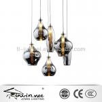 2013 Hot sale modern pendant electroplated indoor glass lighting JD213002-06