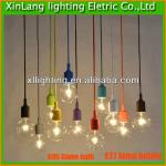 2014 Best-selling creative color silicone lamp holder with clear energy or edison bulb china wholesale suppliers XL-005