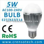 2014 Good quality hot sale 5w led bulb 220v led lamp e27/b22 led bulb light new HYQP001-5W