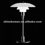 2014 Hot Sale Popular Classic Creative Indoor Decorative White Glass Metal Modern Table Lamp Desk Lamp Model NO SH01TBGL0031 SH01TBGL0031