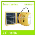 2014 Portable super bright led solar lantern with double panels &amp; USB phone charger BX-H09-4