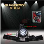 2014! SILVERY LED HEADLAMP WITH HEAD STRAP FOR CAMPING OUTDOOR HUNTING 19LED-HB