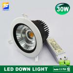 30W China manufacturer Unique designed SHARP COB round led downlight F8-002-B60-30W