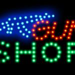 3Q0001 Gun Shop Retailer Pistol Paintball Safety Machine Combat Ak-47 LED Sign 3Q0001