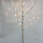 4FT B/O LED WHITE WOODLAND BIRCH TREE WITH TIMER HS14-4FBTW-48WW