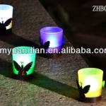 4PCS/SET butterfly design candle holder with glass cup ZHB00227A