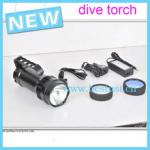 5000 lumen HID Flashlight waterproof 55W rechargeable dive torch YPD-06W HID Light