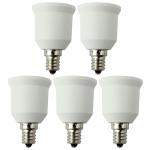 5pcs E12 to E26/ E27 Adapter Converts Chandelier Socket to Medium Socket SC-0M621A