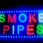 60047 Smoke Pipes Cuban Enthusiasts Ashtray Vintage Collection Hookah LED Sign 60047