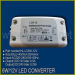 6W/12V LED DRIVER/ADAPTER/CONVERTER HL-LC6W-12V