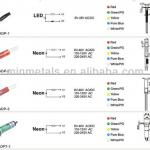 8mm 10mm 12mm diameter neon bulb plastic yellow traffic signal light pole tp