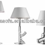 AK 47 floor lamp ,FlosGun 18 K floor lamp ,silver gun lamp L28