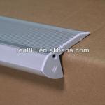 aluminum LED profile for stair.frosted/Clear cover.5050 LED strip inside.12VDC.Shenzhen Factory LED stair nose