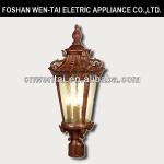 antique outdoor post light with seedy glass DH-3233M