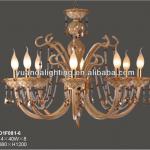 Best popular candle amber chandelier lights for home MD1F081-6