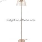 Clear glass and chrome metal base floor lamp for office or hotelLF5655 LF5655