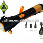 cranking solar camping torch with hammer and belt cutter ARSD703