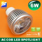 driverless 6W led spotlight samsung gu10 cob F2-001-GU10-B-6W