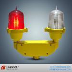 Dual LED aircraft warning light for telecom tower, service+standby OL32DD48P,OL32D