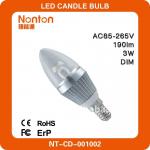 e14 dimmable 3W LED light bulb(CE&amp;RoHS) NT-CD-001002