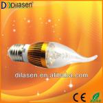 Energy saving top quality ce rohs led candle light e27 3watt DC-E27G2