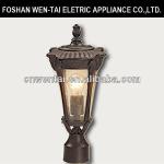 European style vintage lamp fixtures for house decor with seedy glass outside post lamps DH-4063