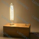 Explosion models,Hot selling Dook Studio Vintage Retro Wood Small Table Lamp Reminisced Solid Wood Handmade JZ0136T