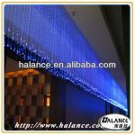 fibre optic sparkle curtain with 45W DMX RGB led light source for a doorway waterfall fiber