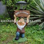 garden solar light with resin dwarf figurine KS1282107