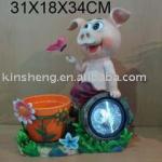 garden solar light with resin dwarf figurine KS1350334