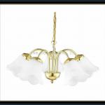 Germany 5 lite chandelier, alabaster glass, SN finish and pendant light HD7805