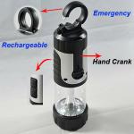 Hand crank rechargeable multi-function LED camping light with USB Charge Cable WU-0604AL