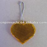 heart shape PMMA hard reflector keychain