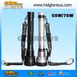 HID flashlight 85W/75W/65/48W/30W 6000Lumen Best quality, long time using HID torch 65W/48W/30W