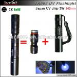 high power 3W 365nm UV aluminum flashlight 1*AAA battery TANK007 TK566 TK566 UV light