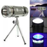 High Power 6000mA Lithium battery Purple and White LED Fishing Light with Tripod Stand O-FLED-0135