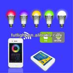 High power 9 W Smartphone multi color changing led light ,intelligent led light bulb ,Wifi led light bulb Fut10B